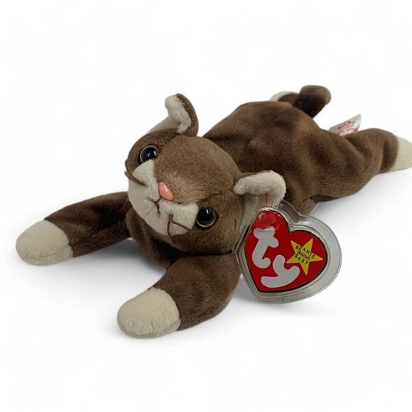 TY Beanie Babies "Pounce" The Cat 8" Plush Toy Collectible 1997 NWT - Picture 1 of 6